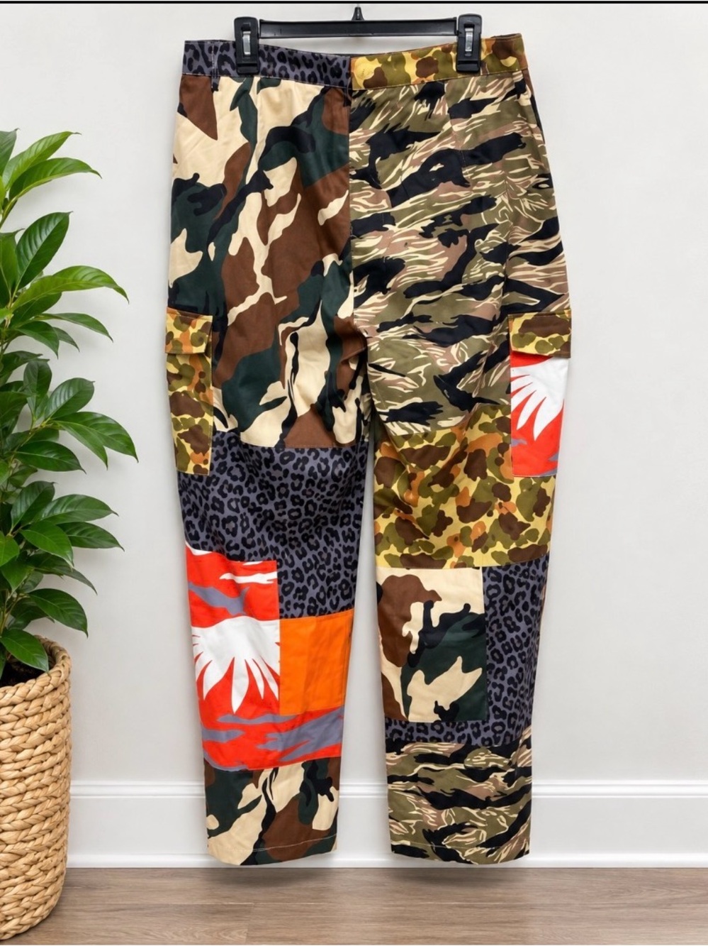 Unisex Camouflage Patchwork Pants